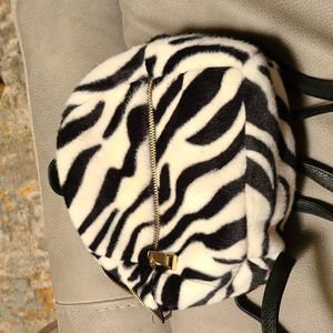 Fuzzy mini backpack